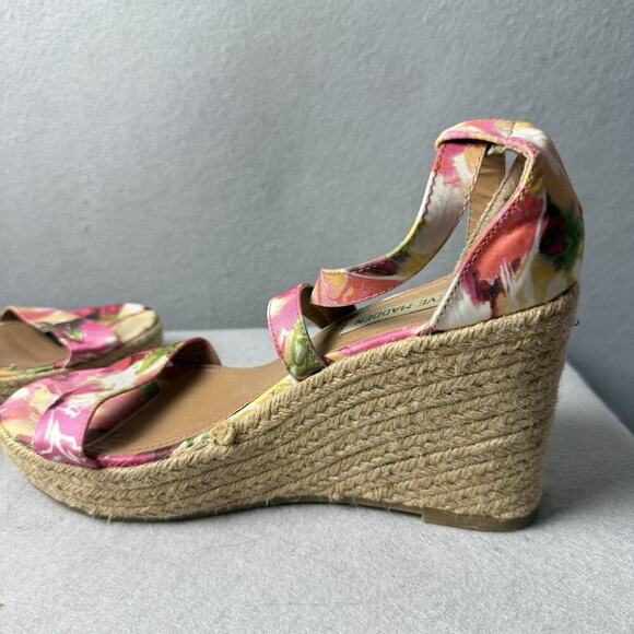 Steve Madden Montauk Espadrille Platform Wedge Sandals Floral Fabric Size 8.5 - Picture 11 of 12